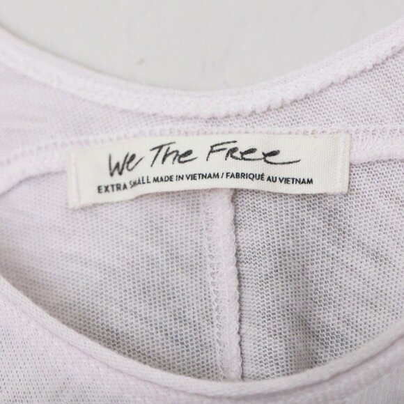 Free People Paradise Dip Dye Tee Lilac Fog Combo Oversized Flowy Knit Beach XS - Picture 9 of 16